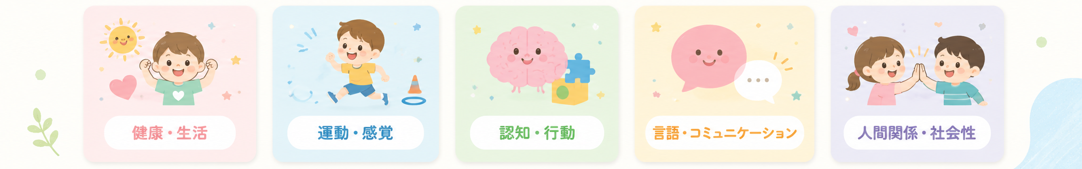 ５領域に沿った療育プログラム